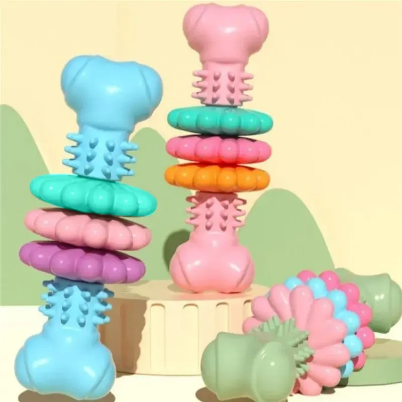 ABJO-Dog مجموعة عظام متعددة قطع اللحوم نوع العظام كلب مضغ الأسنان مقاومة لدغة الإمدادات