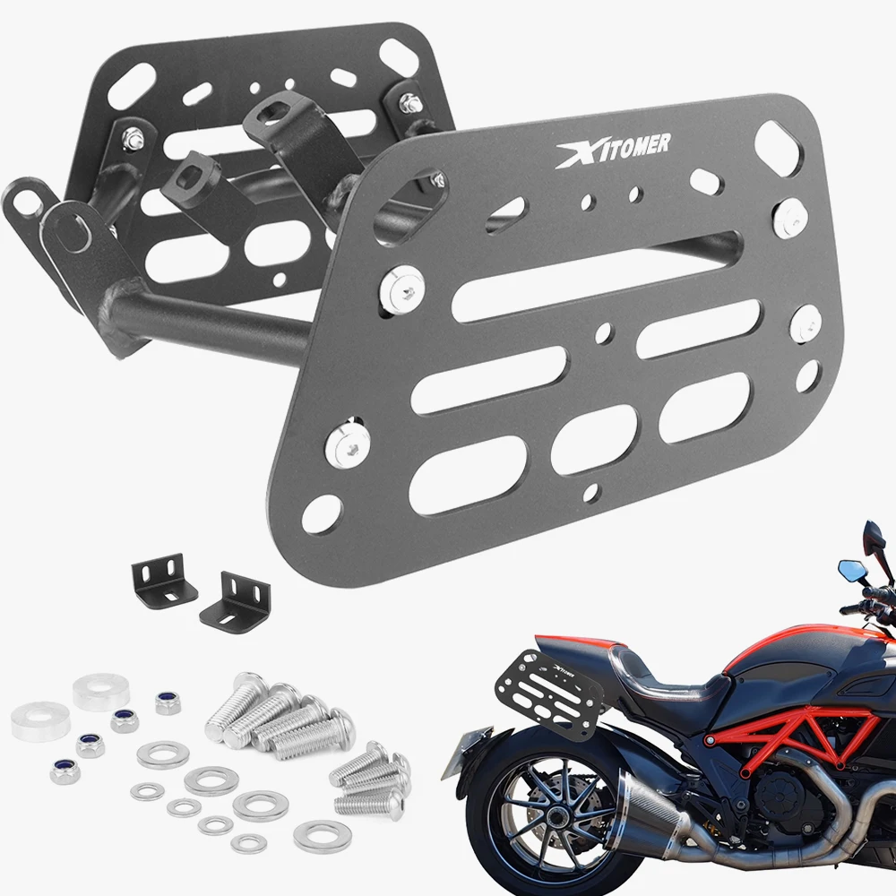 

Motorcycle Saddlebag Support Bars Mounting Brackets Pannier Racks Diavel 1200 2011 2012 2013 2014 2015 2016 2017 2018 For Ducati