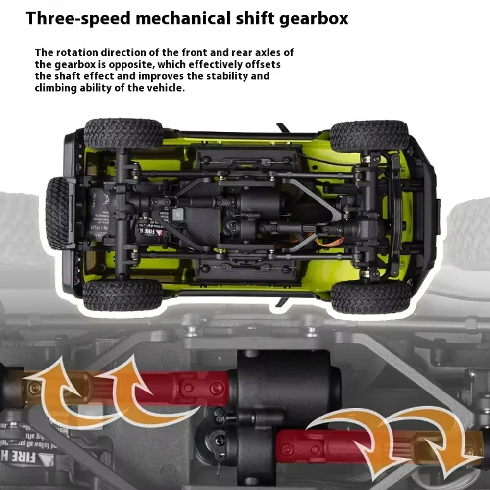 รถบังคับวิทยุ UDIRC รุ่น 1/18 UCX2402 ขับเคลื่อน 4 ล้อ แบบออฟโรด พร้อมระบบถอยหลัง จำลองกล่องเกียร์  แบบพร้อมใช้งาน (RTR) ของเล่นรถปีนเขา