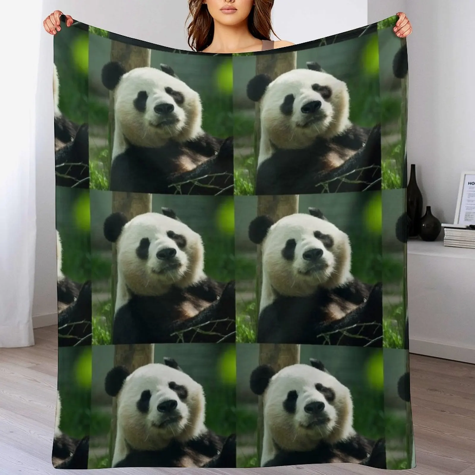 

Sunshine the Panda Throw Blanket Decoratives funny gift Luxury St sofa bed Blankets