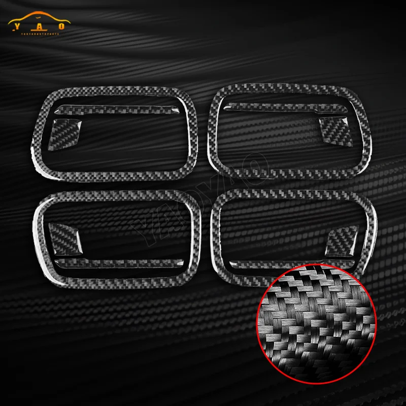 

Real Carbon Fiber For Hummer H3 2006 2007 2008 2009 2010 Car Accessories Door Handle Set Decorative Trim Cover Soft Sticker