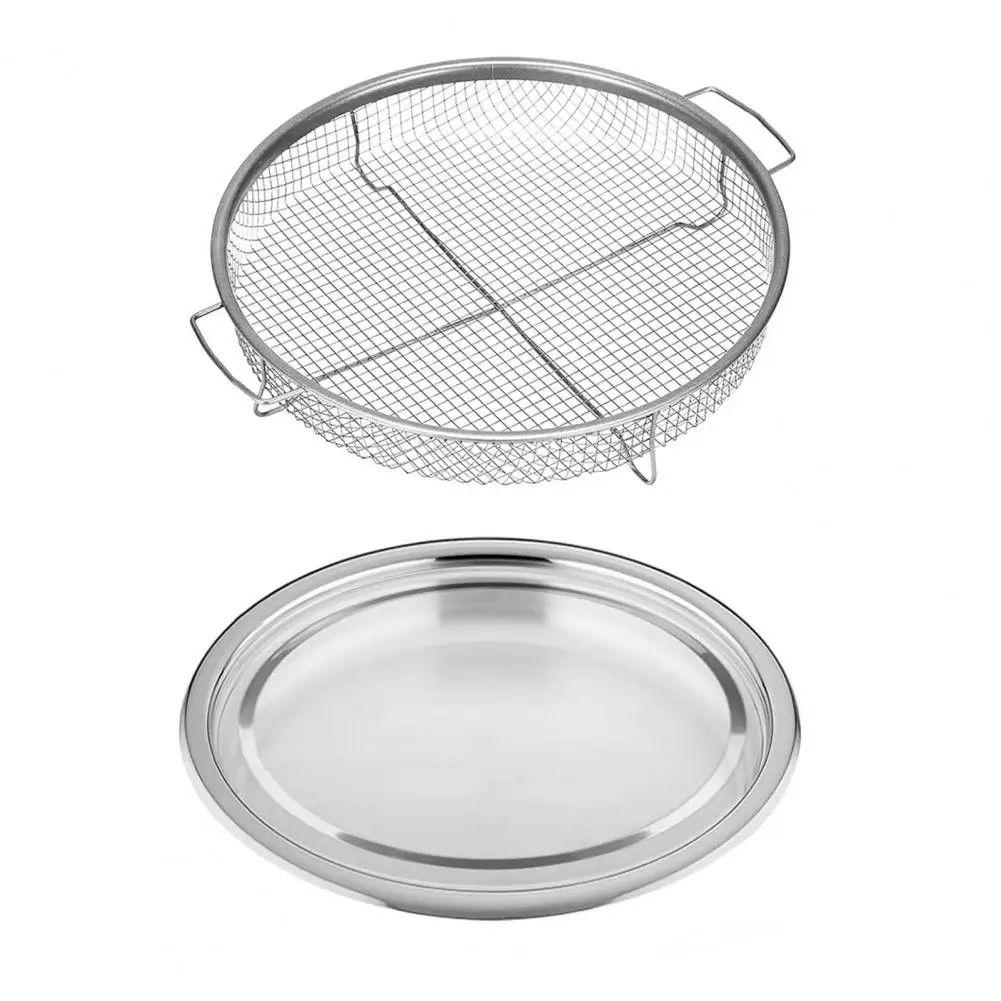 

Porous Design Air Frying Basket 360 Degree Air Circulation Basket Non-stick Stainless Steel Air Fryer for Oven for Convection