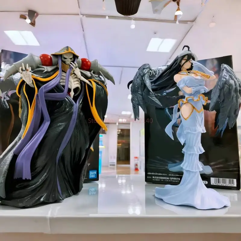 Original Bandai Overlord Albedo Ooal Gown Anime Figure Action Banpresto Toy Model Figurine Room Decoration Collect Birthday Gift