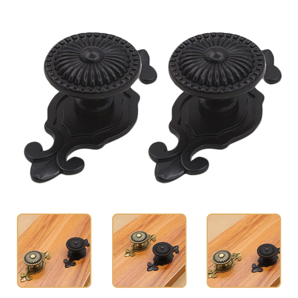 

2 Pcs Retro Cabinet Knobs Zinc Alloy Durable Drawer Pulls Handles Bookcase Wardrobe Cupboard Furniture Hardware