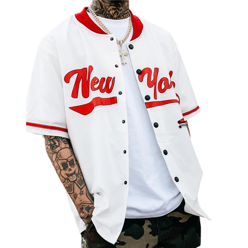 

FX-на заказ бейсбольные рубашки с прошивкой/принтом, персонализированные рубашки на пуговицах, спортивная форма для мужчин, молодежная