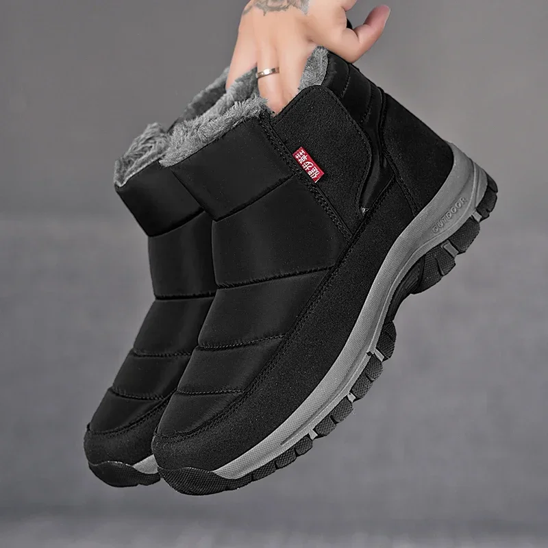 

2025 Winter Men's Snow Boots Comfortable Outdoor Warm with Short Plush Snow Boots Men's Shoes for Men Sneaker Snow Boots