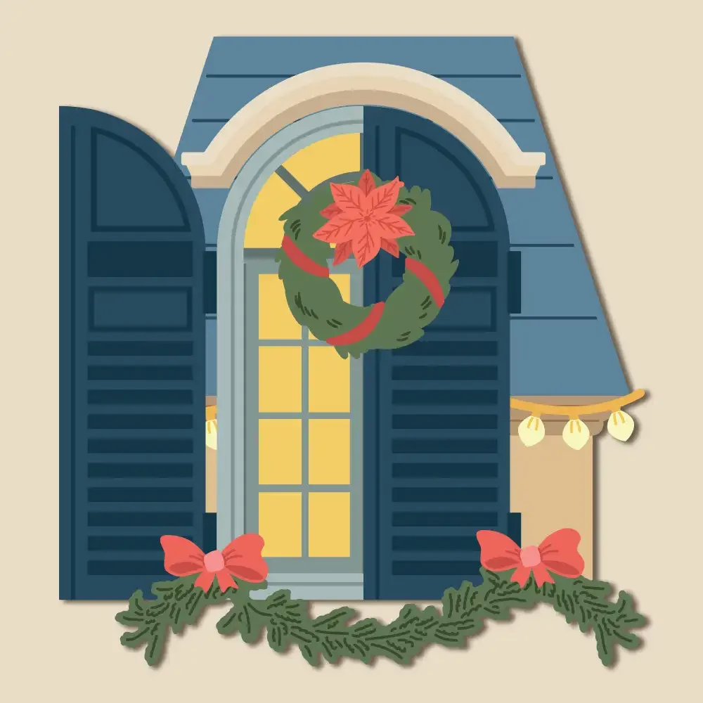 2024 New Christmas House Window Collection Cutting Dies For DIY Decorating Scrapbook Paper Card Album Embossing Craft Die - view 6