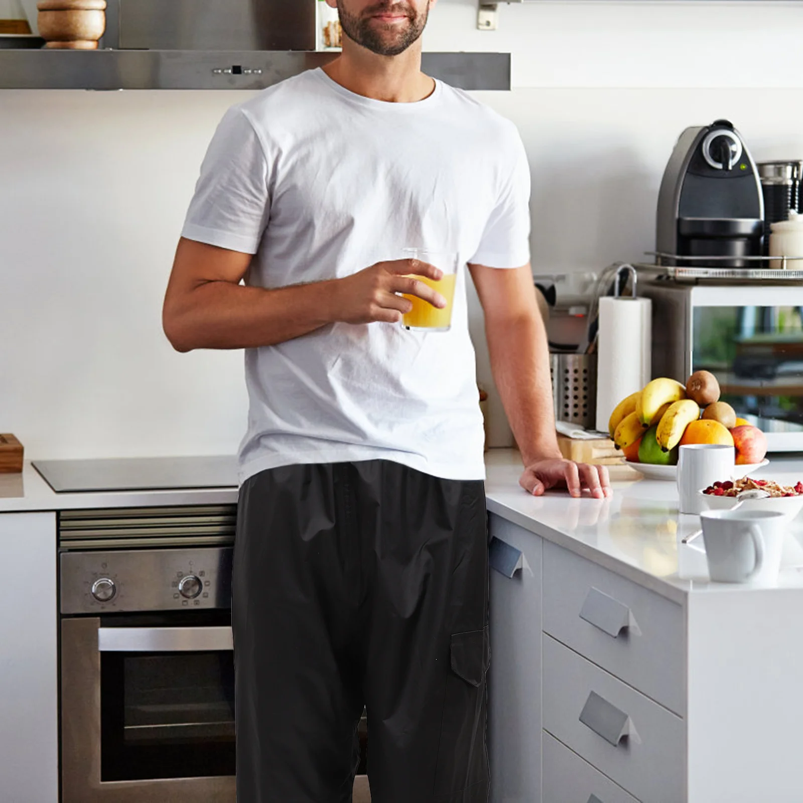 

Breathable Rain-Proof Pants Waterproof Lightweight Double Layers Elastic Waist Outdoor Fishing Hiking Camping Wear-Resistant