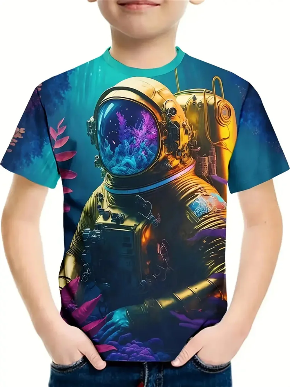 

Space Planet Astronaut 3d Print Tee Shirt Kids Boys Clothes Short Sleeve Planet Children's Clothing Fashion T Shirt For Boys