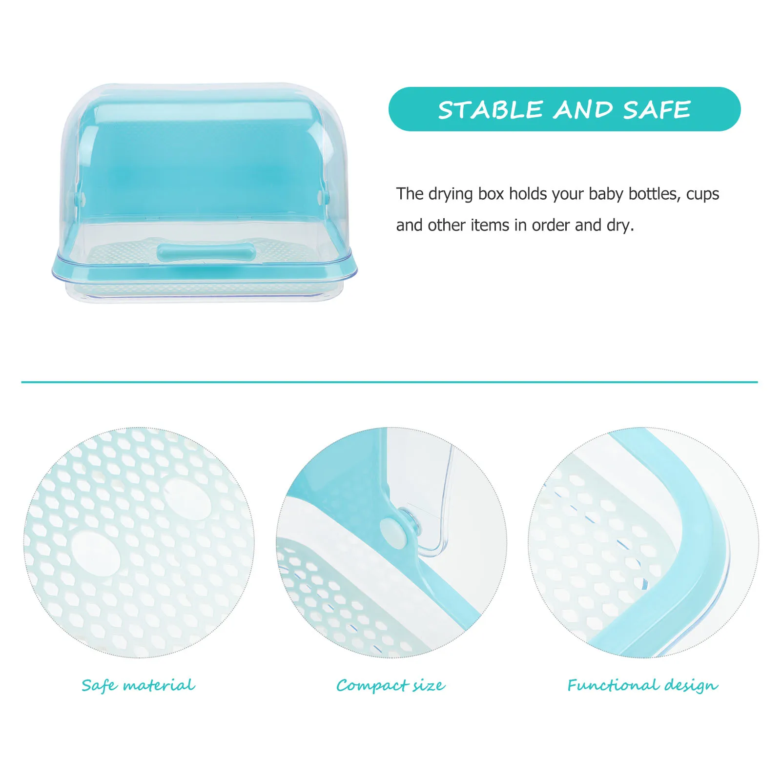 

Baby Bottle ganizer Drying Box Storage Container PP Material Kids Utensils Cup Tableware Holder Anti Dust Bread Box