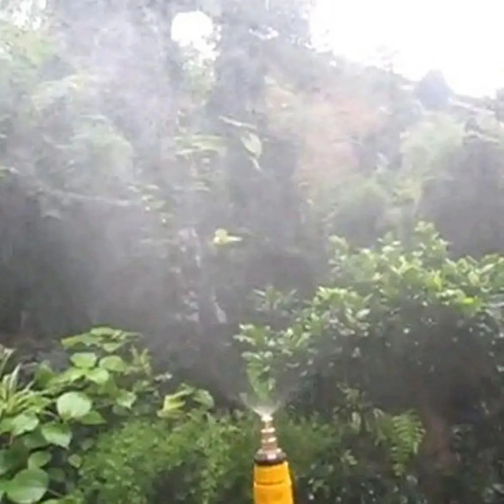 Brass Water Spray Nozzle Micro Atomizing Sprinkler for Greenhouse Humidification Balcony Garden Plants
