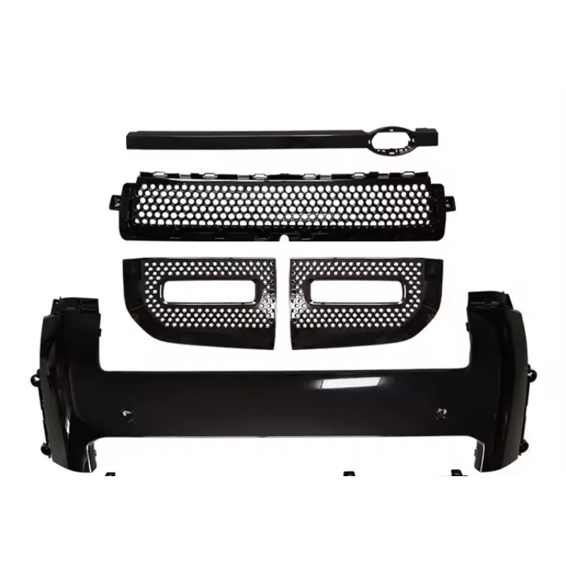 All Glossy Black Front Rear Bumper Cover Trims Set Body Kit for Land Rover Defender 110 90 2020 2023