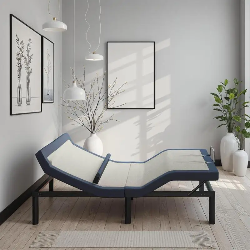 California King Adjustable Bed Base with Head/Foot Tilt & Lumbar Support Adjustment