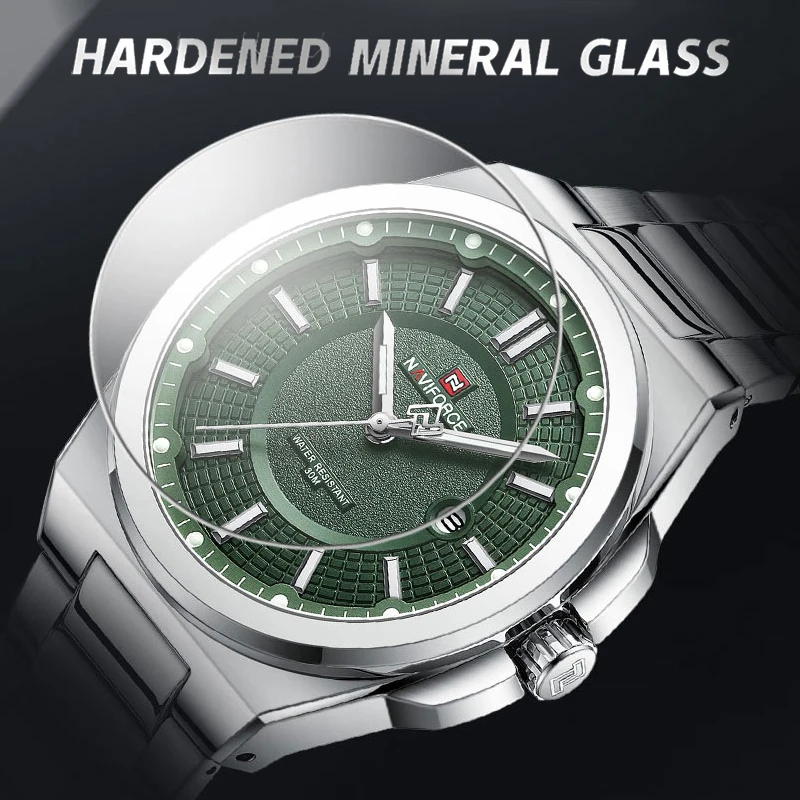 Imagem -05 - Naviforce Homem Relógios de Pulso Clássico Simples Quartzo Relógio Masculino com Calendário Janela Relógio à Prova d Água para Homens Reloj Hombre Nf9212