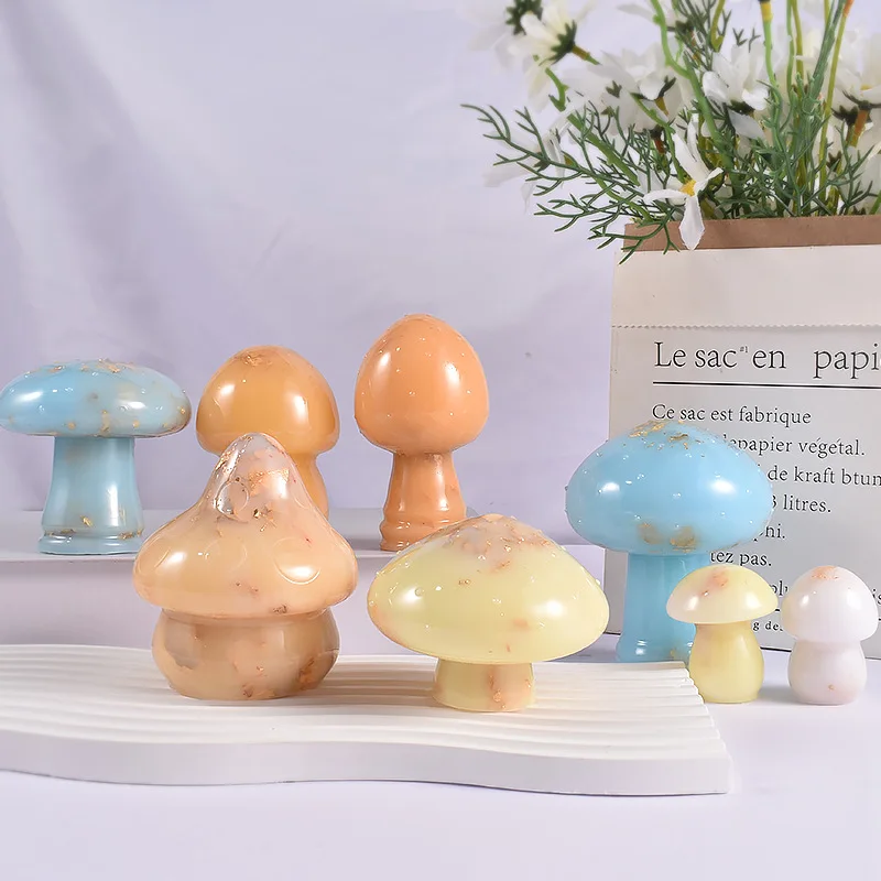 3DStereoscopic Mushroom Storage Silicone Mold DIY Aromatherapy Gypsum Mushroom Dropping Mold Candle Storage Home Decoration Mold