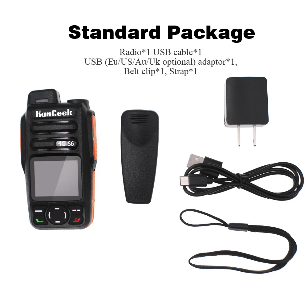 

Портативная рация HamGeek HG-S6 4G, приемопередатчик LTE/WCDMA/GSM, POC радио для реальной PTT