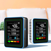 5-in-1 Air Quality Monitor Indoor Air Quality Meter USB Charging CO2 Detector Portable Formaldehyde Monitor for Indoor Outdoor