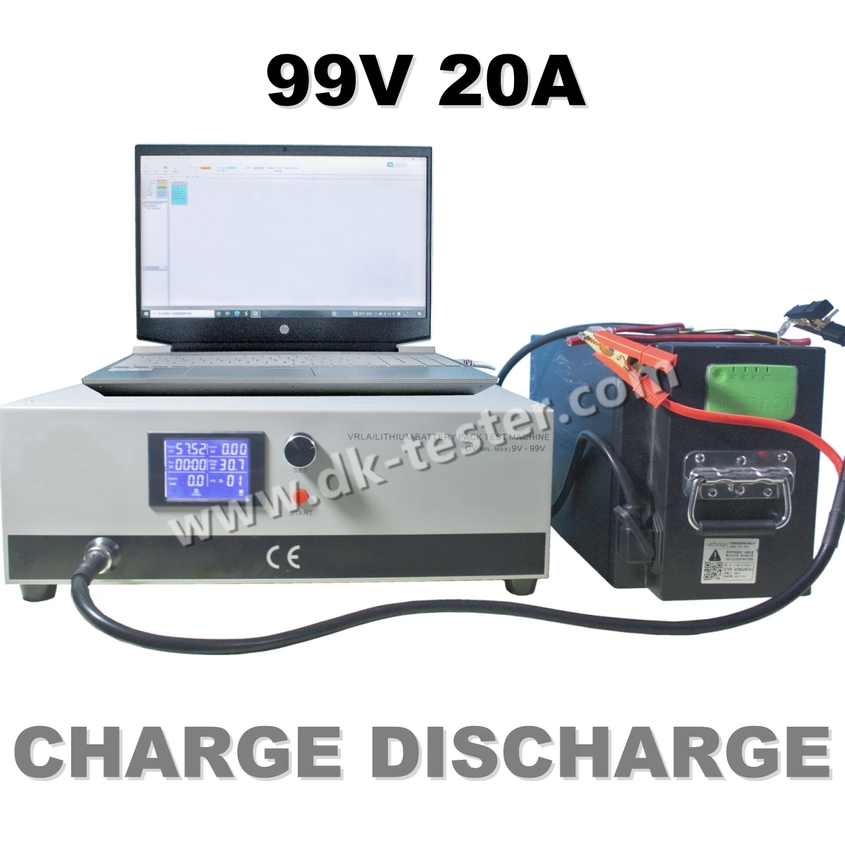 

Adjustable Voltage Current 9V-99V 20A Wide Voltage Output DK Lithium Battery Pack Auto Cycle Online Capacity Analyzer Tester