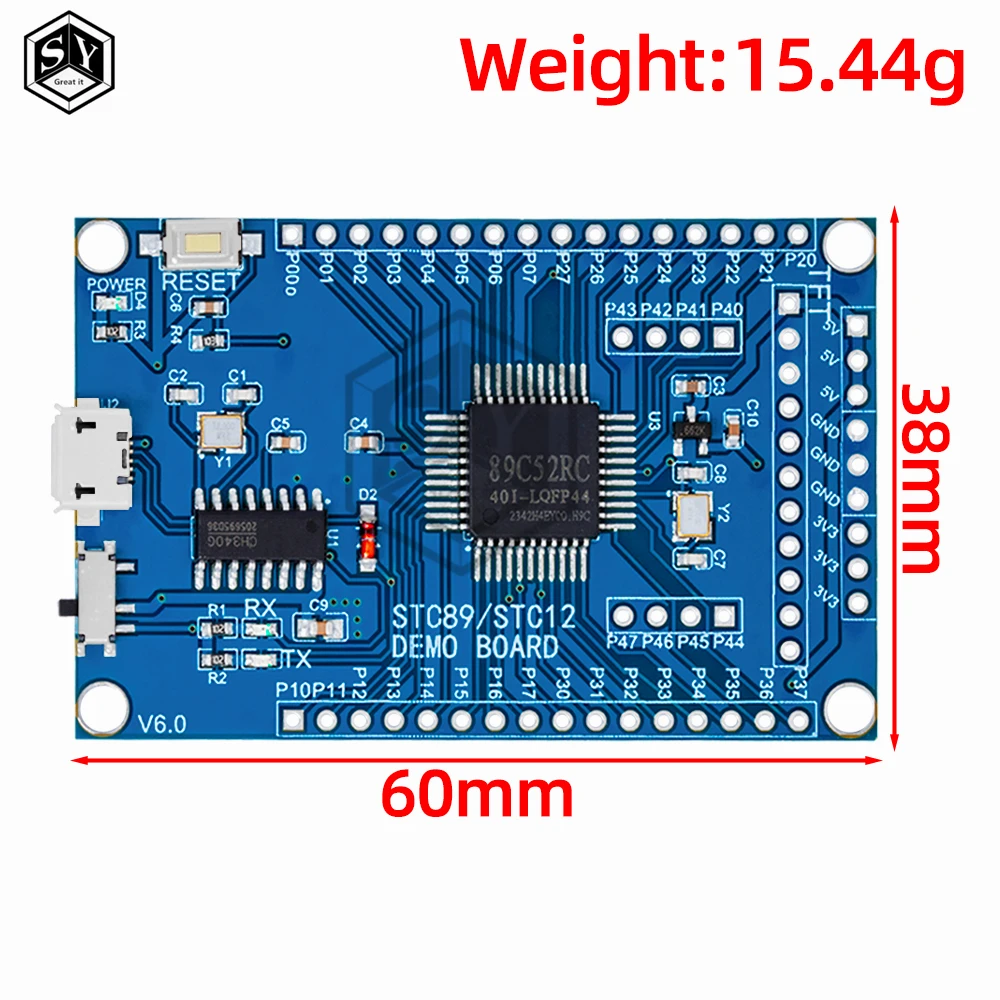 51 SCM Minimum System Board STC89C52 STC51 STC89C52RC Core Development Learning Board