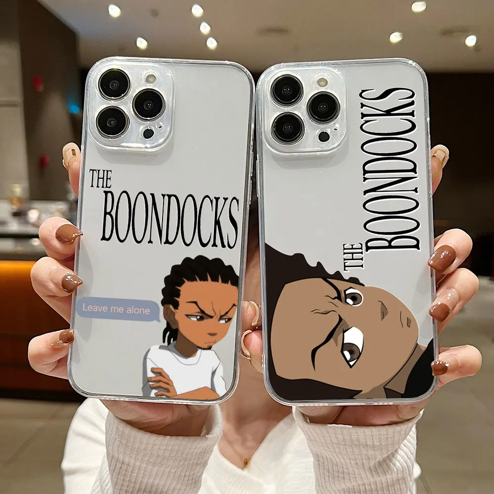 Huey Freeman The Boondocks Phone Case For iPhone 15 14 13 12 11 Mini Pro Max X XR XSMax 6S 6 7 8 Plus SE20 Transparent Cover