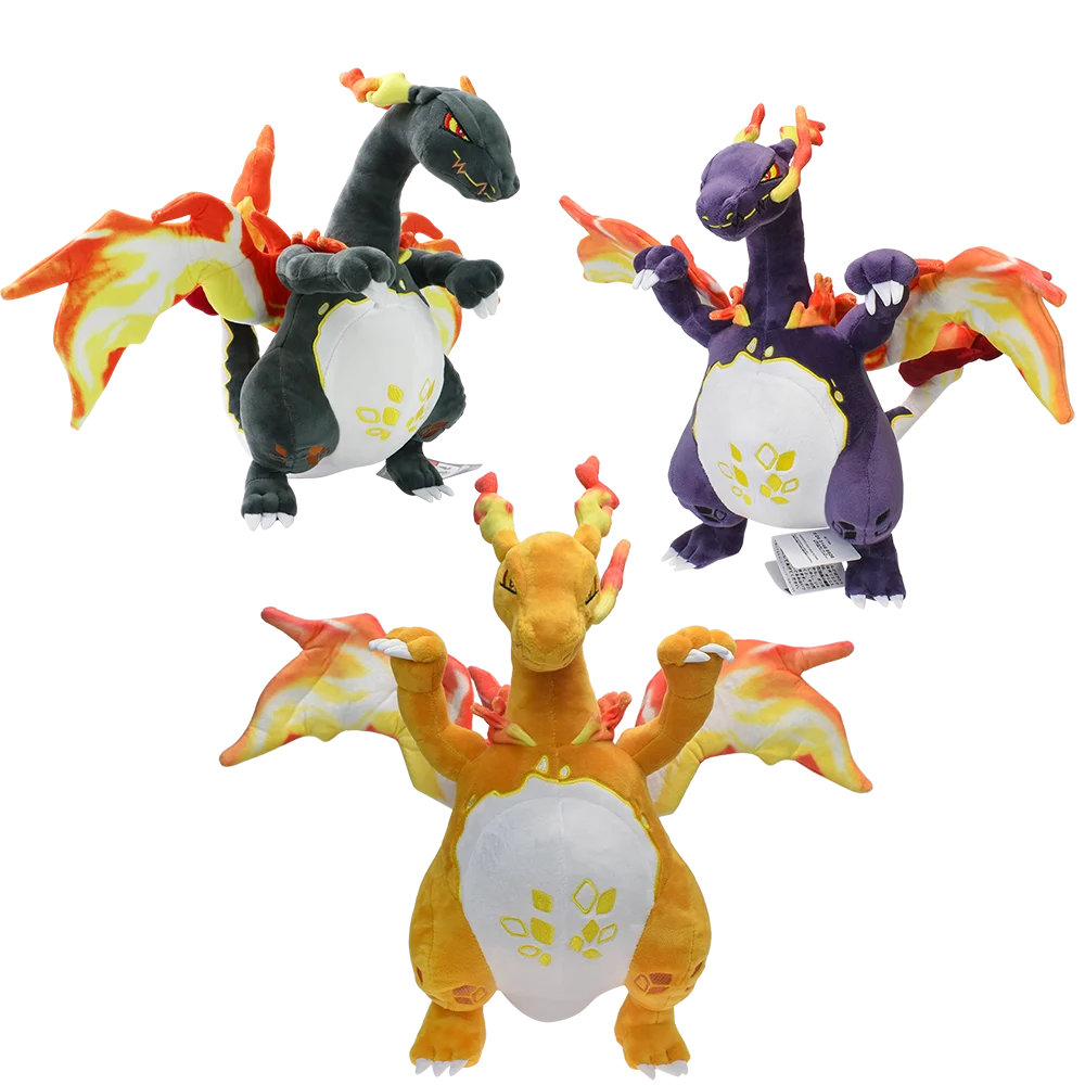 Charizard Mega Charizard X Plüschtiere Glänzende Rayquaza-Kollektion Glänzender Gyarados Weiche Cartoon Niedliche Anime-Puppe Kindergeburtstagsgeschenke – Detail 5
