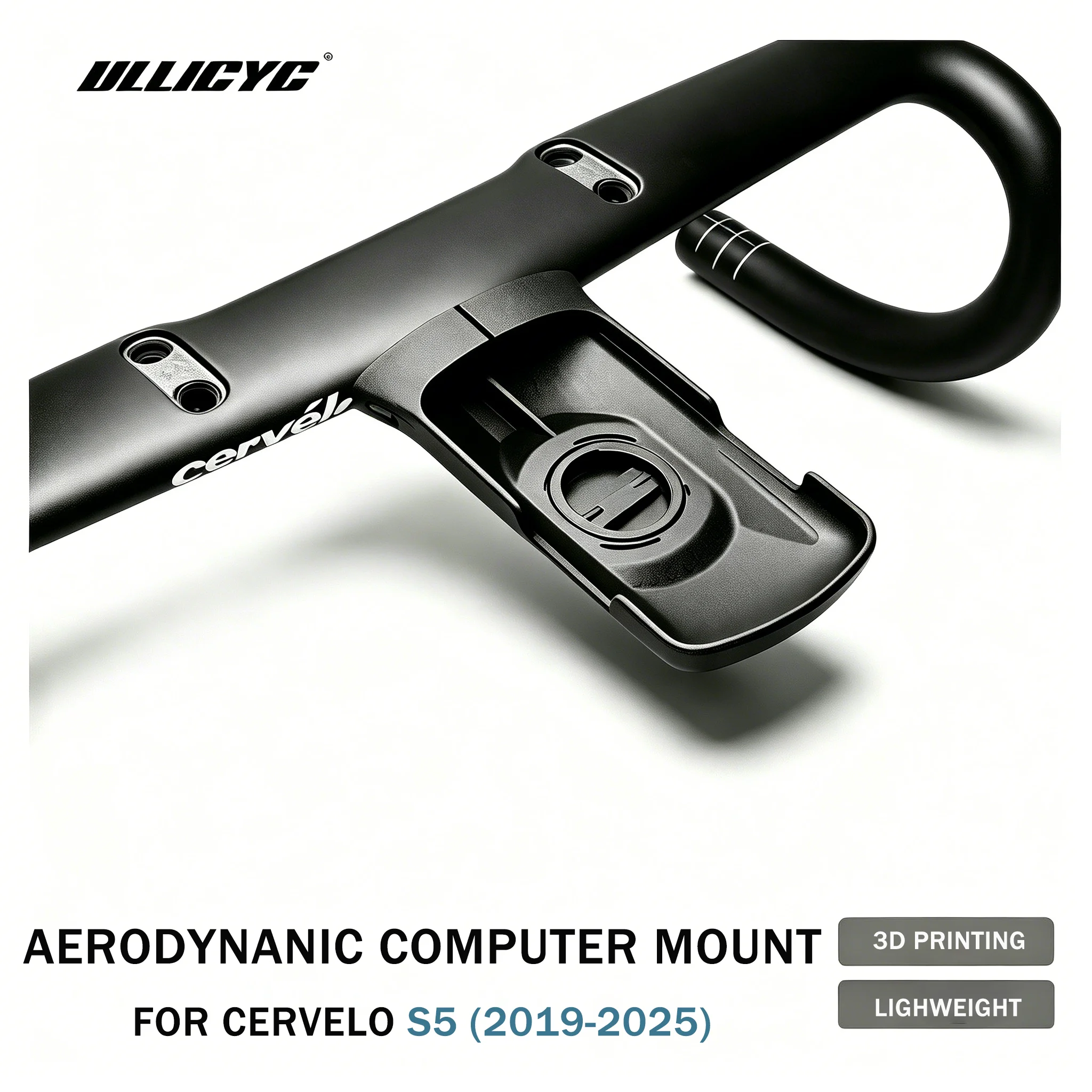 Ullicyc 3D Printed Rocket Mount For Cervelo Old S5 Integrated Aero Computer Bracket Compatible