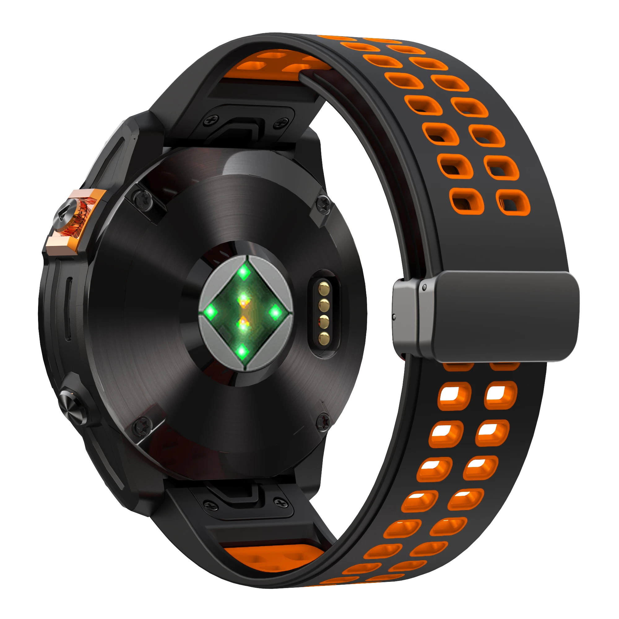 Il cinturino in silicone magnetico bicolore a sgancio rapido da 26/22 mm è adatto per Garmin Quatix 8/Fenix 8 7x 7 Pro/Forerunner 970 965 955