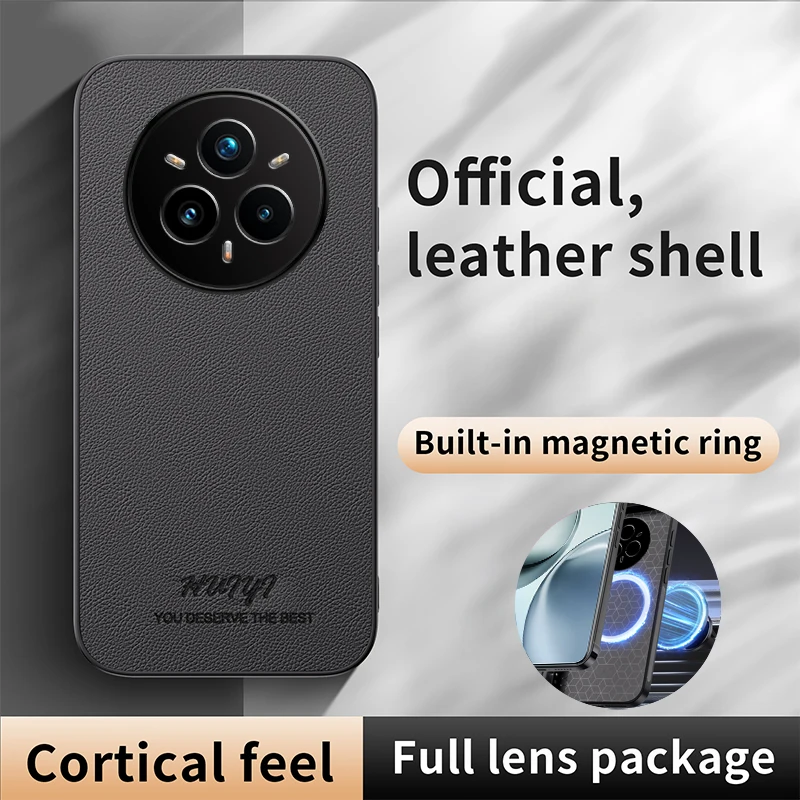 

For Realme 14 Pro Luxury Business Leather Soft Frame Magnetic Cover For Realme 14Pro Plus Phone Cases Capa