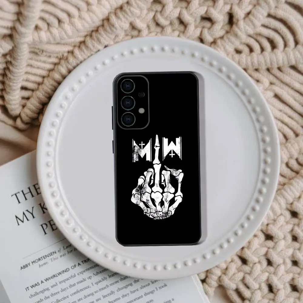 M-Motionless In White Phone Case For Samsung Galaxy A73,72,51,53,52,71,22,5G,Note,J7,8,9 Soft Black Cover