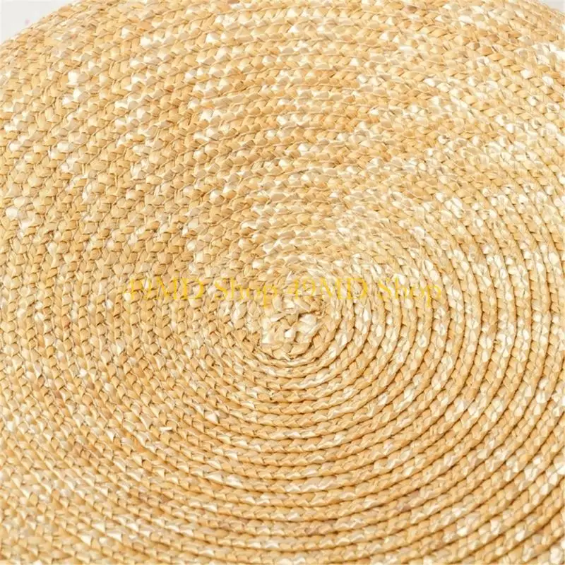 49MD Wheat Straw Summer Hat Adjustable Fit With Soft Brim Comfortable For Beach Vacation And Casual Outfits