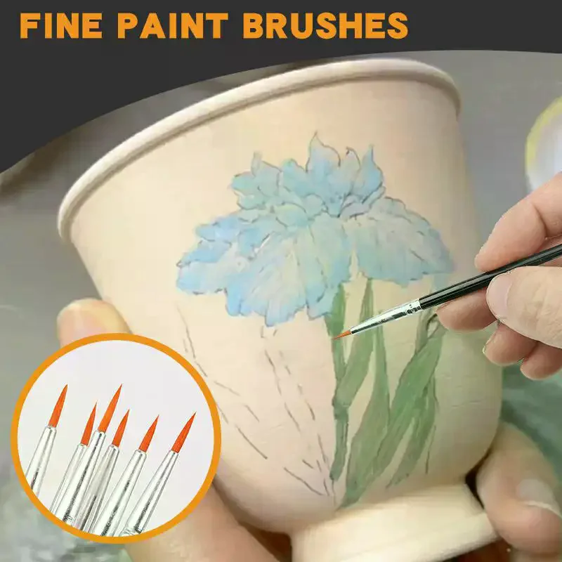 30/60/100/110Pcs Painting Brushes Set Art Round / Flat Brushs Nylon Hair Paint Brushes Pen For Oil Watercolor Art Supplies