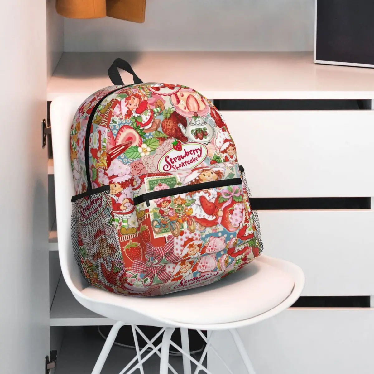 Like Strawberry ShortCake Backpack Daypack Large Capacity Kids BookBag School Bag Shoulder Bags for Men Women