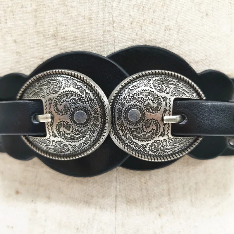 Medieval L Renaissance Metal Leather Waist Belt Costume Accessory For Women Viking Knight Pirate Cosplay Waistband Buckle Girdle