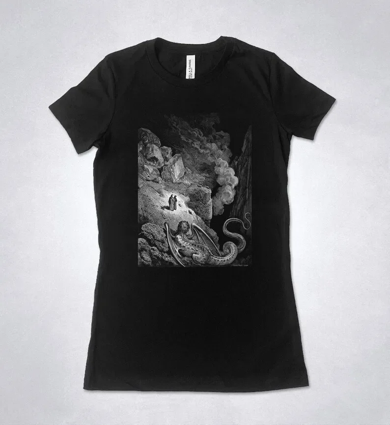 Gustave Dore t-shirt - The Divine Comedy - Inferno, Gustave Dore engraving, Dante Alighieri, Hell t-shirt