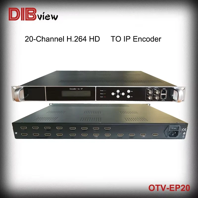 Dibview OTV-EP20 H264 Radio TV Broadcasting 20-Channel HD To IP ASI HD Encoder