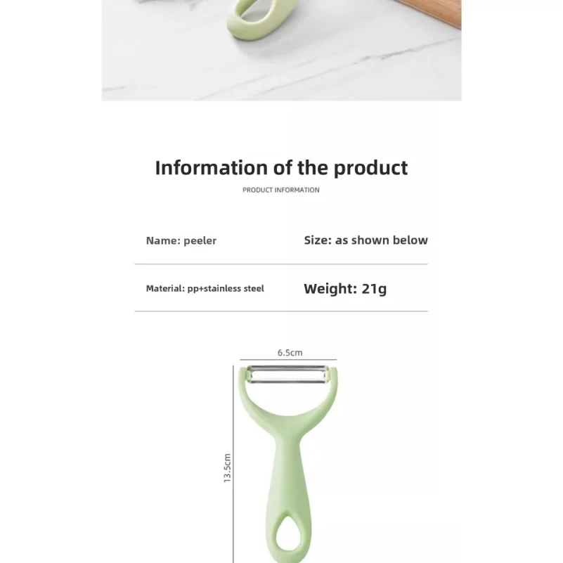 Stainless steel peeler with PP handle, potato and household vegetable and fruit peeler, fruit knife, kitchen utensils