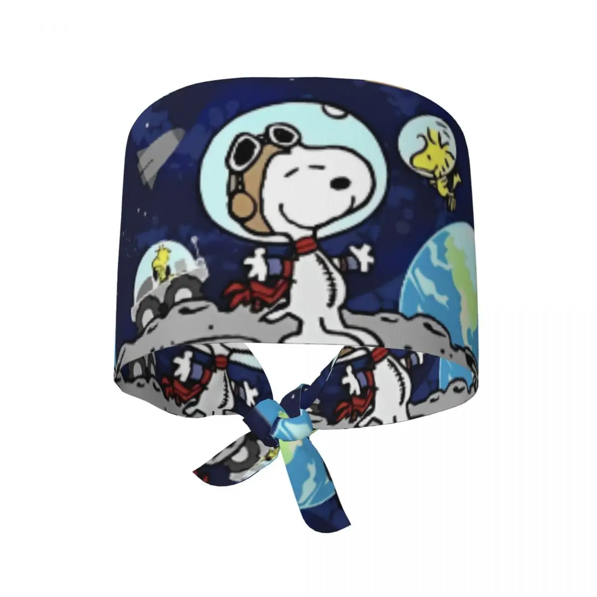 Work Scrubs Hat Snoppys Cartoon Nurse Hat Men Women Novelty Medical Cap Breathable Tie Back Working Cap
