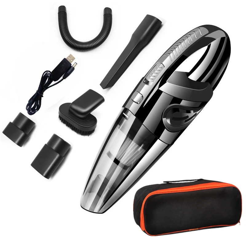 Portable Cordless Handheld Vacuum, Powerful USB Rechargeable Lightweight Wet/Dry Vacuum Cleaner With Storage Bag