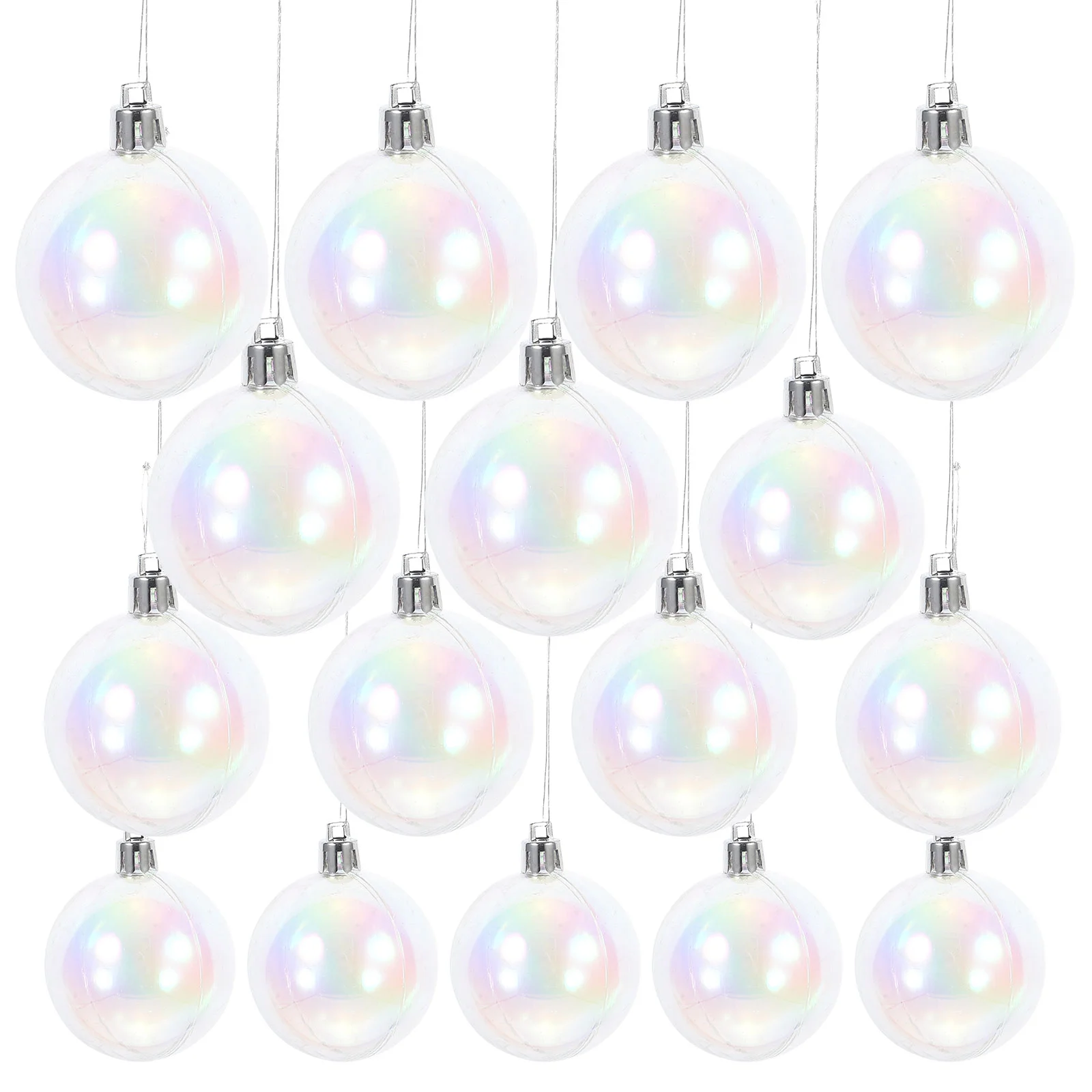 24 Pcs Gadgets Ball Christmas Balls Outdoor Decorations Xmas Lights Clear Ornaments Iridescent The Pet Party Supplies