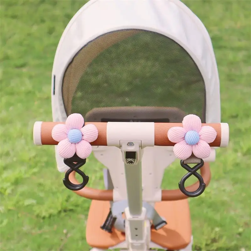 【Nice】Baby Stroller Hook Sweet Flower Children Cart Umbrella Hanging Bag Storage Loop Hook Infant Supplies Storage Accessories view 3