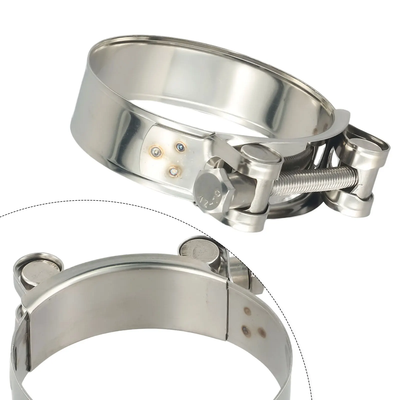 Hose Clamp 201 StainlessSteel For Turbine Pressure Hoses High Pressure Engine Cooling Hose T-bolt Exhaust Pipe Clamps