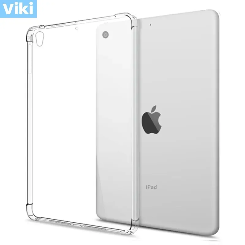 

Shockproof Silicone Case For iPad 10.2'' 2021 2020 2019 iPad 7 8 9 th Gen 10.2 TPU Flexible Bumper Clear Transparent Back Cover
