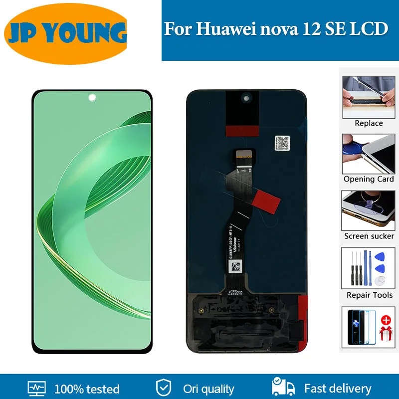 

6.67" AMOLED For Huawei nova 12 SE LCD Display Touch Screen Digitizer Assembly For Huawei nova 12SE BNE-LX1 LCD Replacement Part