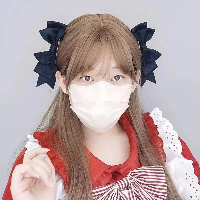 귀여운 수제 활 헤어클립, 애니메이션 로리타 머리핀, 코스프레 머리 장식, JK 유니폼, 헤어 액세서리, 크리스마스 선물