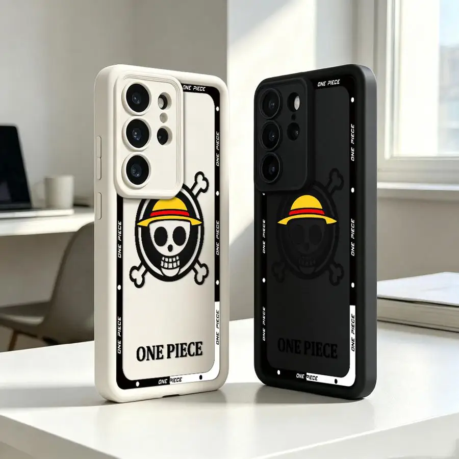 One Piece Logo Hülle für Samsung Galaxy S26 S22 Plus S24 Ultra Note 20 Ultra S25 S21 S20 FE S23 Handyhülle