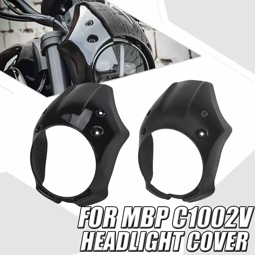 FIT For MBP C1002V C 1002V Headlight Decorative Cover Front Windshield Retro Decoration Headlight Pig Head Cover MBP C1002V