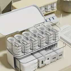 Transparent Desktop Cable Organizer Box with Lid Cord & Charger Storage Solution,No Power Needed,Compact Design for Home Storage