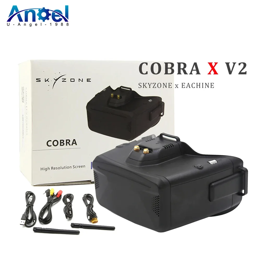 Skyzone Cobra X V2 5.8GHZ 48CH 2-6S 4.1'' 1280*720 High Resolution LCD Screen Head Tracker DVR FPV Goggles For FPV Racing Drone