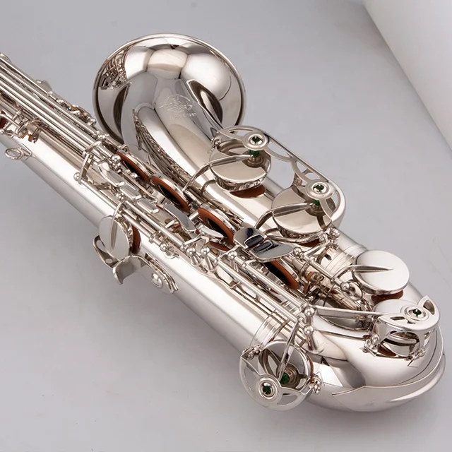 

China professional sax Bb tone Nickel plated Tenor saxophone with high F key