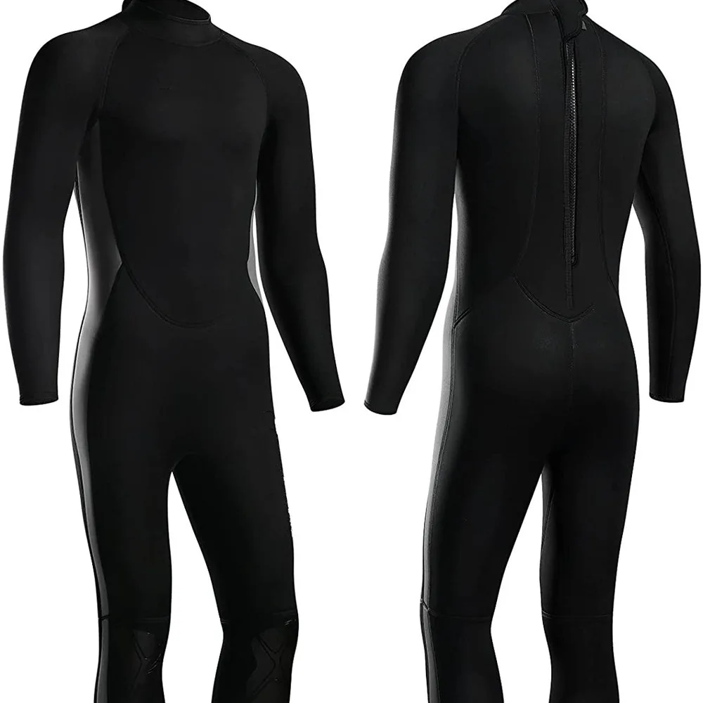 

3MM wetsuit, women's one-piece long-sleeved thickened warm couple wetsuit, men's snorkeling surfing jellyfish swimsuit